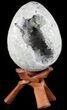 Crystal Filled Celestine (Celestite) Egg Geode #59361-1